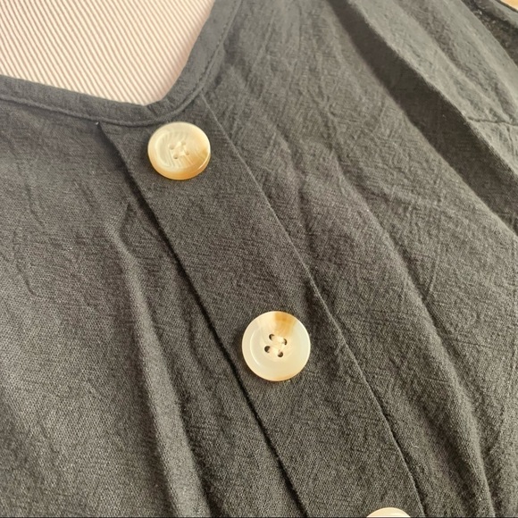 Unworn! Fit & Flare Button Detail Smocked Back Summer Dress - Picture 7 of 13